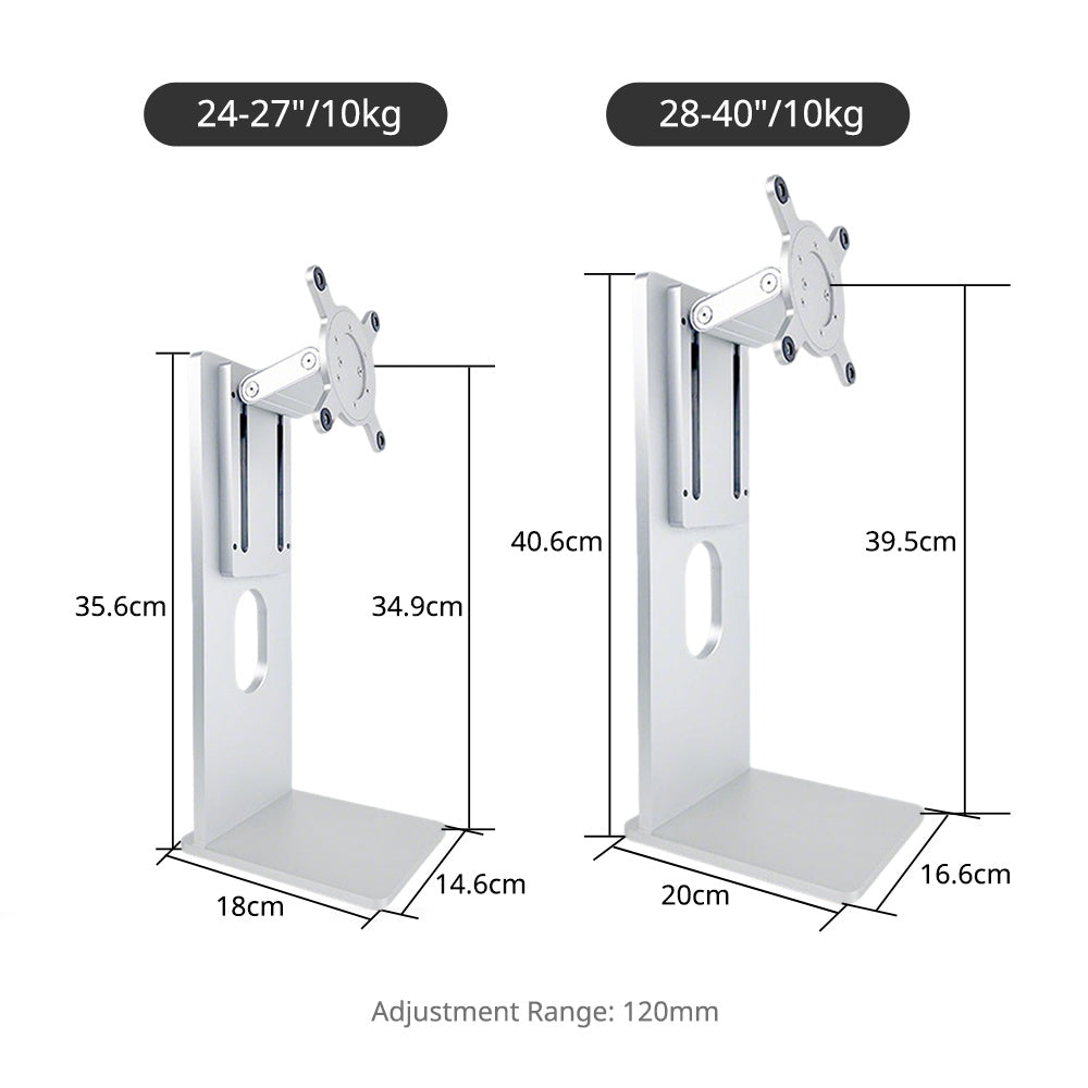 Universal Aluminum Ergonomic Monitor VESA Mount Tilt Height Pivot